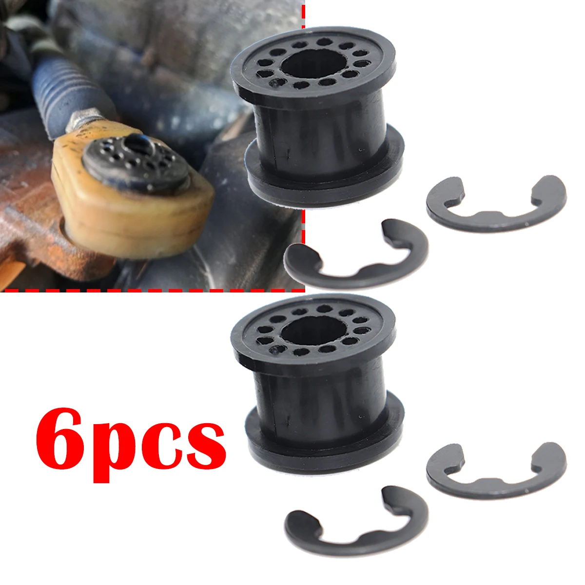 Buje de pivote del selector de cambios, manguito de clip para la terminal de la varillaje de la caja de cambios manual, piezas de reparación para Ford C-Max Focus Fusion