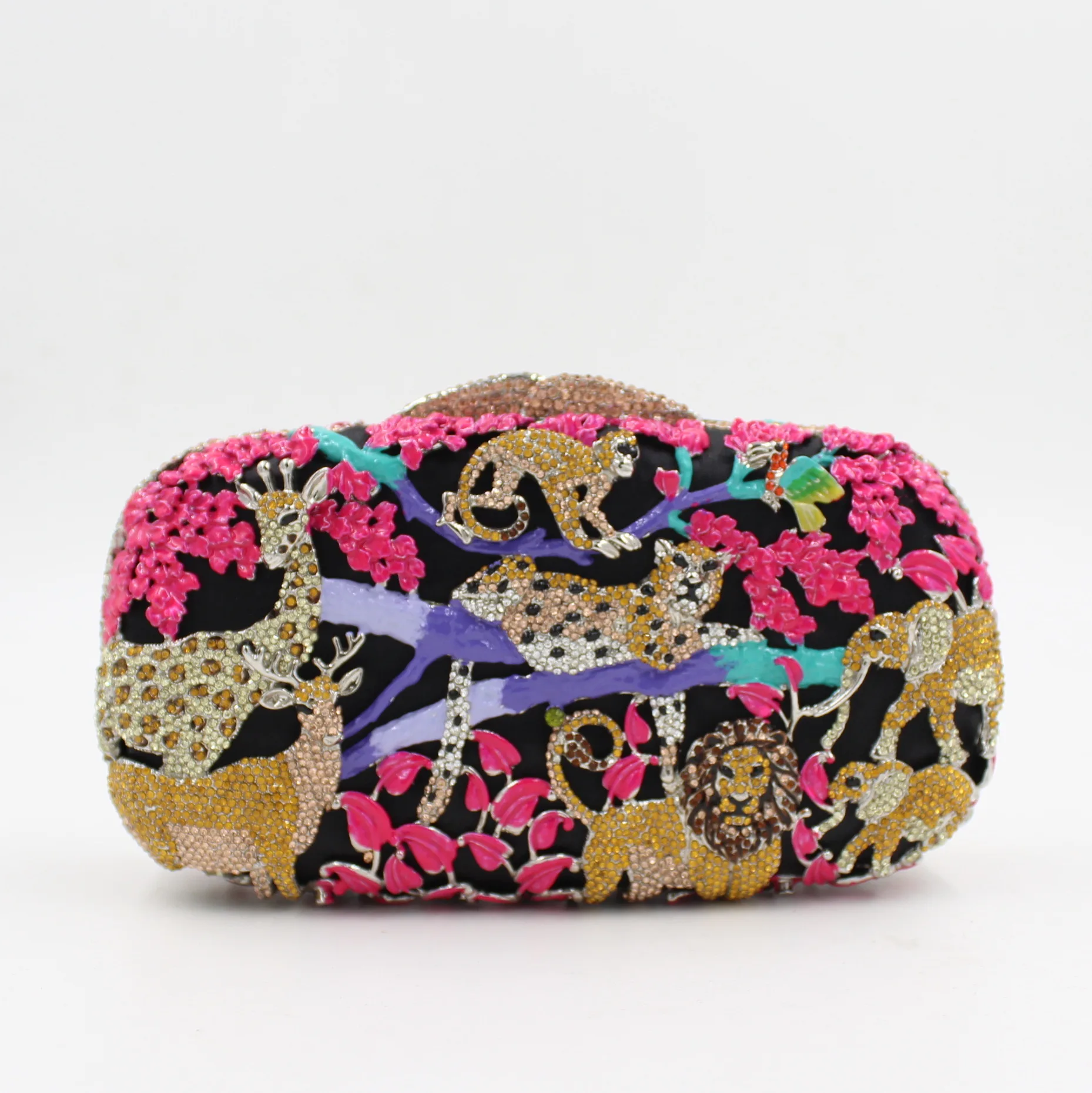 

Animal Crossing Rhinestone Bag Empty Metal Crystal Dinner Drop Oil Diamond Clutch Torebka Luksusowe Marki Purses Luxury Designer