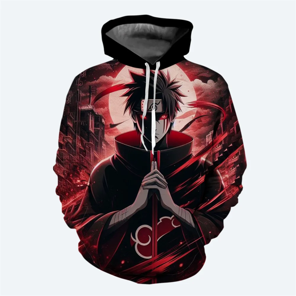 Sasuke Boys Girl Hoodie Kakashi Men's Hoodie 3D Print Oversized Pullover Uzumaki Naruto Men's Hoodie Uchiha Itachi Men Clothing