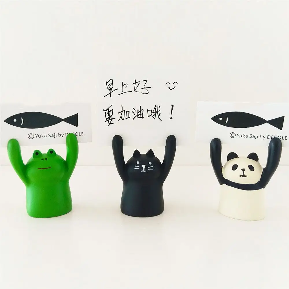 Lovely Office Supplies Picture Clip Panda Frog Pig Photo Clip Card Holder Memo Holder Memo Clip