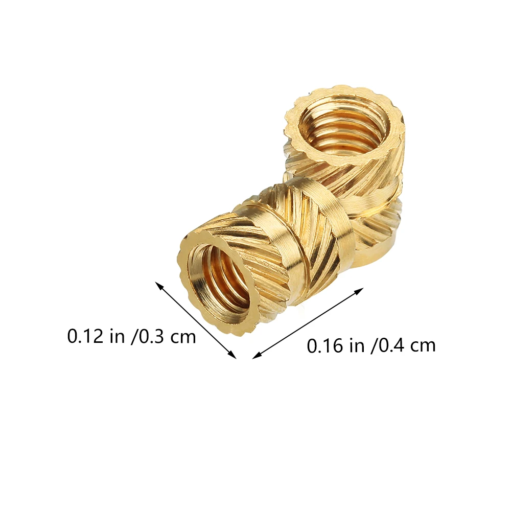 

100pcs Knurled Copper Alloy Nuts Heat Resistant Threaded Inserts For 3D Printer Embedded Nut For Plastic