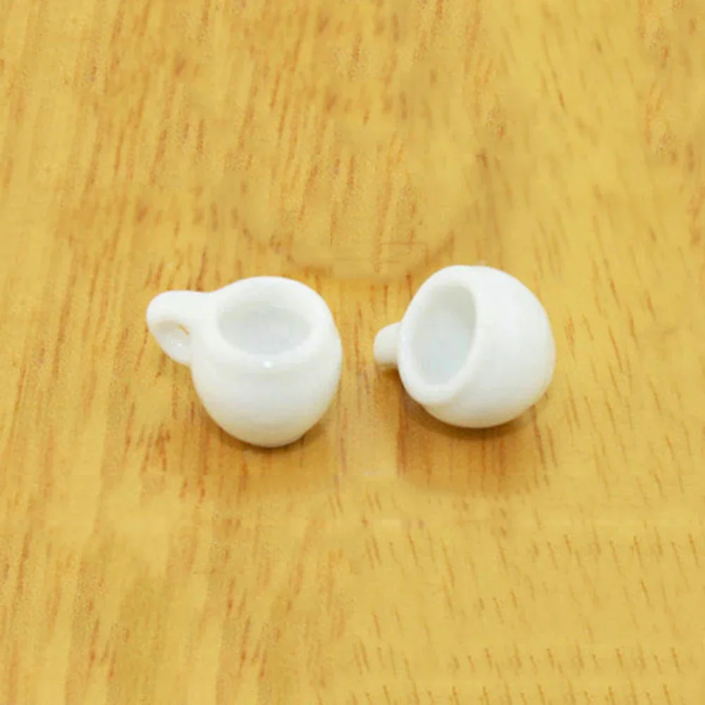 4 Stuks 1/12 Poppenhuis Miniatuur Keramische Theekop Mini Koffie Water Cup Model Speelgoed Voor Poppenhuis Accessoires Decoratie Ob11 Bjd