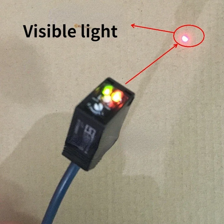 

Genuine small volume square laser photoelectric switch diffuse reflection laser sensor NPN PNP DC three-wire