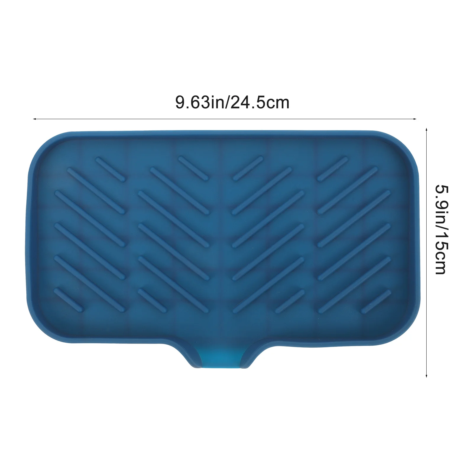 Silicone Sink Drain Tray With Diversion Port 45 Degree Slope Design Multi Purpose Draining Sponge Holder Kitchen Sink