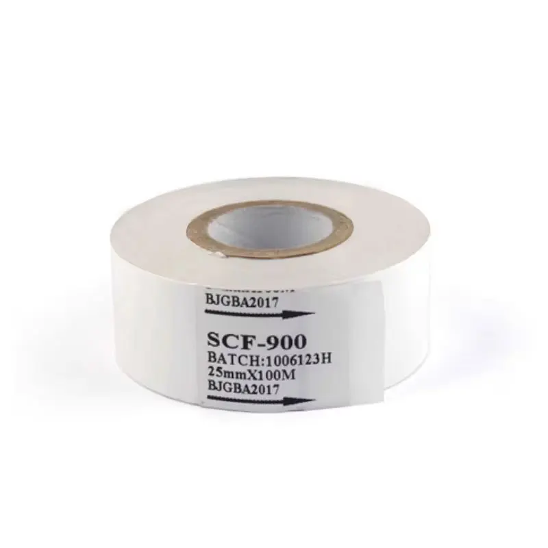 SCF-900 Thermal Printer Ribbon Ink Heat Transfer Ribbon Circular White Golden Silver Ribbon Code Ribbon