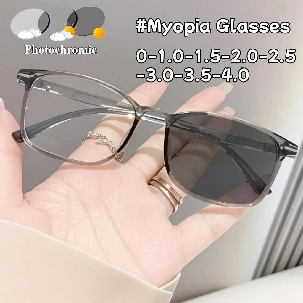 

Vintage Small Square Nearsighted Glasses Ultra-light Glasses Frame Photochromic Anti-Blue Light Glasses Computer Goggles