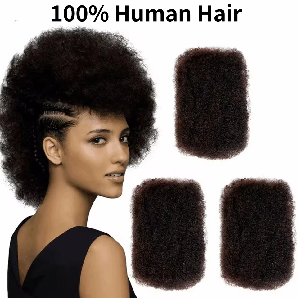 Capelli brasiliani di Remy Afro crespi ricci capelli umani sfusi per intrecciare 1 pacco 30 g/pz trecce di colore naturale capelli senza trama per le donne