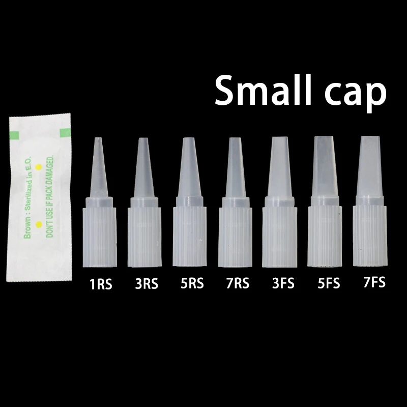 

50p 1RL/3RL/5RL/5F/7F Individual Packed Eyebrow Tattoo Tip Permanent Makeup Machine Tattoo Needle Tip Tattoo Nozzle Needle Caps