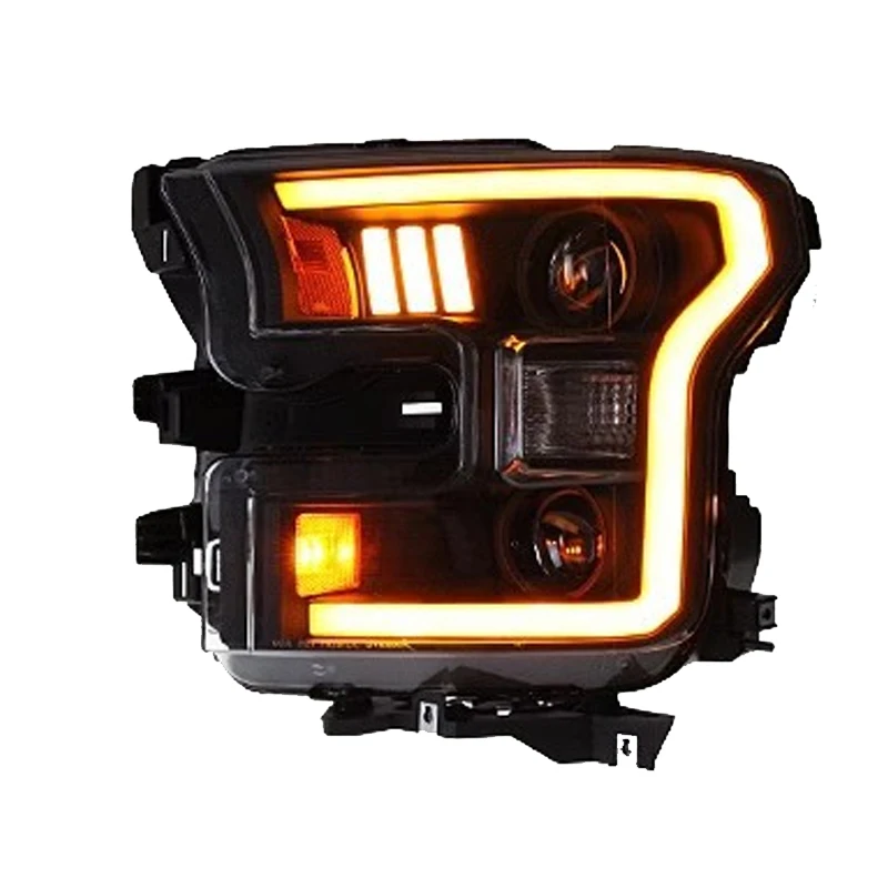 Parti della luce della testa a LED per Ford Raptor F150 F-150 2015-2020 Fari anteriori Sostituzione DRL Proiettore di luce diurna