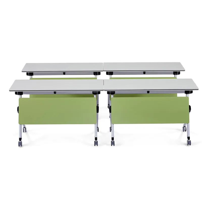 Integrated folding table Mobile office Splicing multi-functional training table Folding flipping combination desk