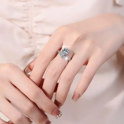 PT950 Platinum Teardrop Pear Crown Ring Women's Moissanite 2Ct - High-purity platinum, 2ct eye-catching, top for engagement