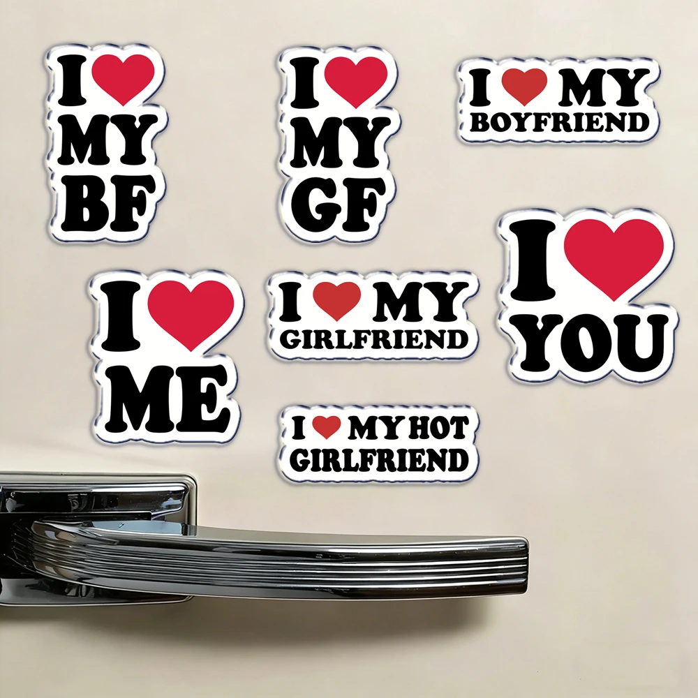I Love My Boyfriend, подруга, магниты на холодильник BF GF, магнитные наклейки на день Святого Валентина для автомобиля, домашний декор, друзья, пара, влюбленные, подарки
