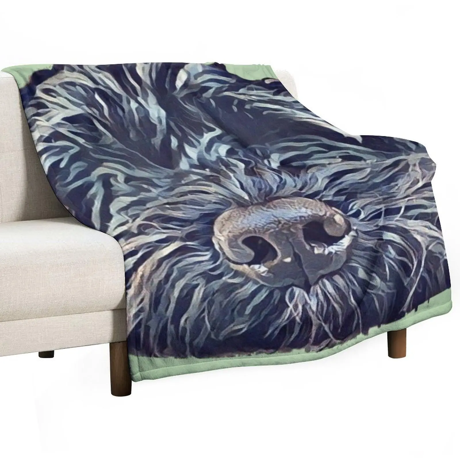 

Cockapoo Pop Art - Green Throw Blanket Designers Warm Moving Blankets