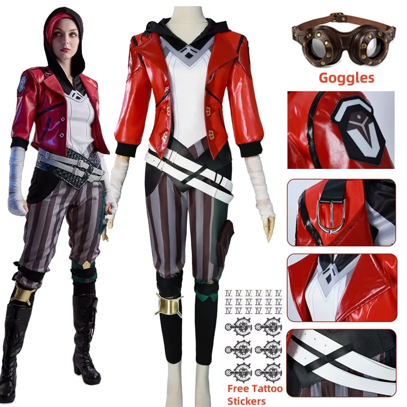 LOL Battle of the Two Cities The Piltover Enforcer Vi Cosplay Kostüm Anime Arcane Vi Cosplay Outfits Halloween Kostüm Anzug