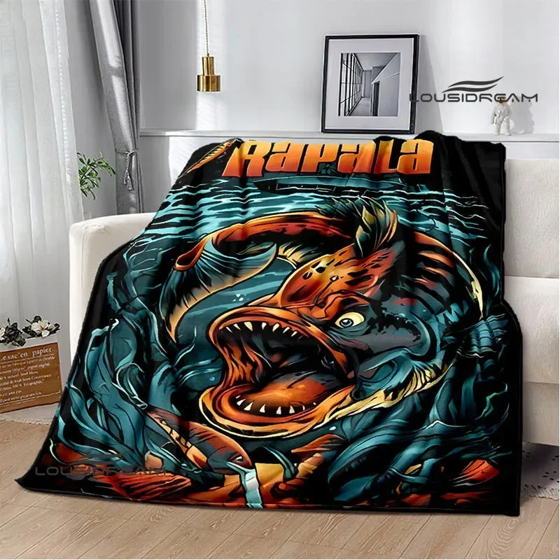 

Rapala logo fishing enthusiast printed Blankets Flannel warm Blanket Soft and comfortable blankets bed linings birthday gift