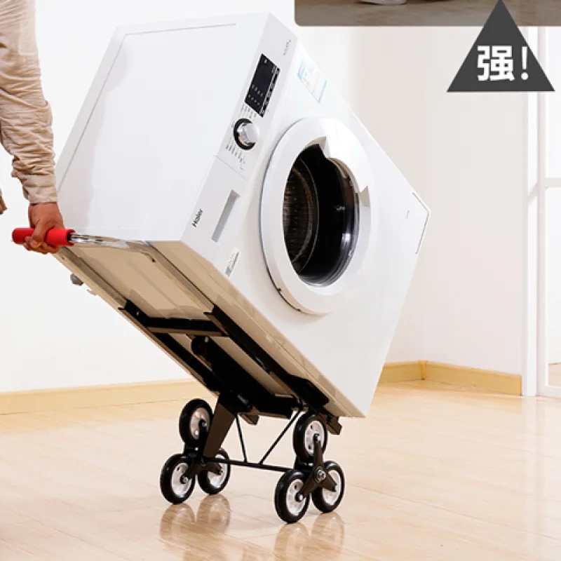 Folding Cart Hand Pulling Car Household Grocery Shopping Pull Rod To Pull Goods Upstairs To Carry Climbing Stairs Load Trailer