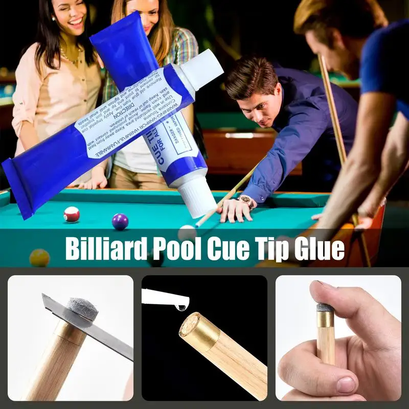 Glue for Pool Cue Tips Strong Glue 20g Liquid Glue Fast Drying Clear Glue Easy to Apply Multifunctional Billiard Cue Accessories