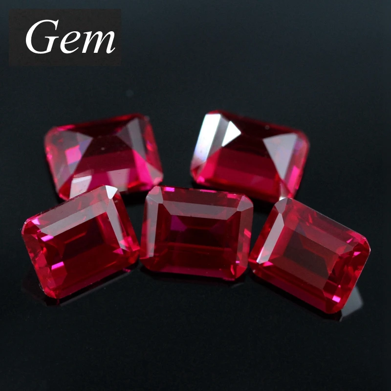 Natural Ruby Emerald Cut 12×16mm 12.5ct VVS Loose Gemstones for Jewelry Making Gemstone Beads