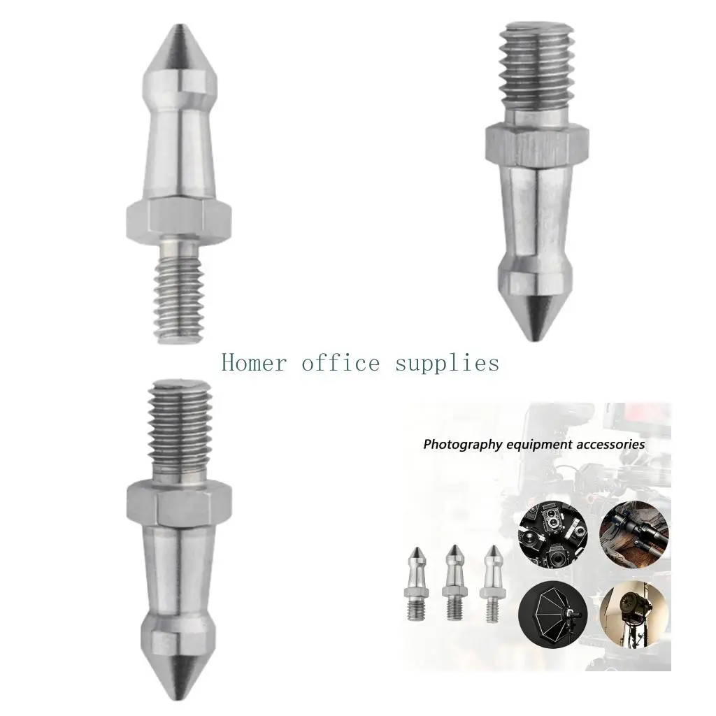 K43B Tripod Foot Stainless Steel Monopod Feet Screw Silver Screw Mount