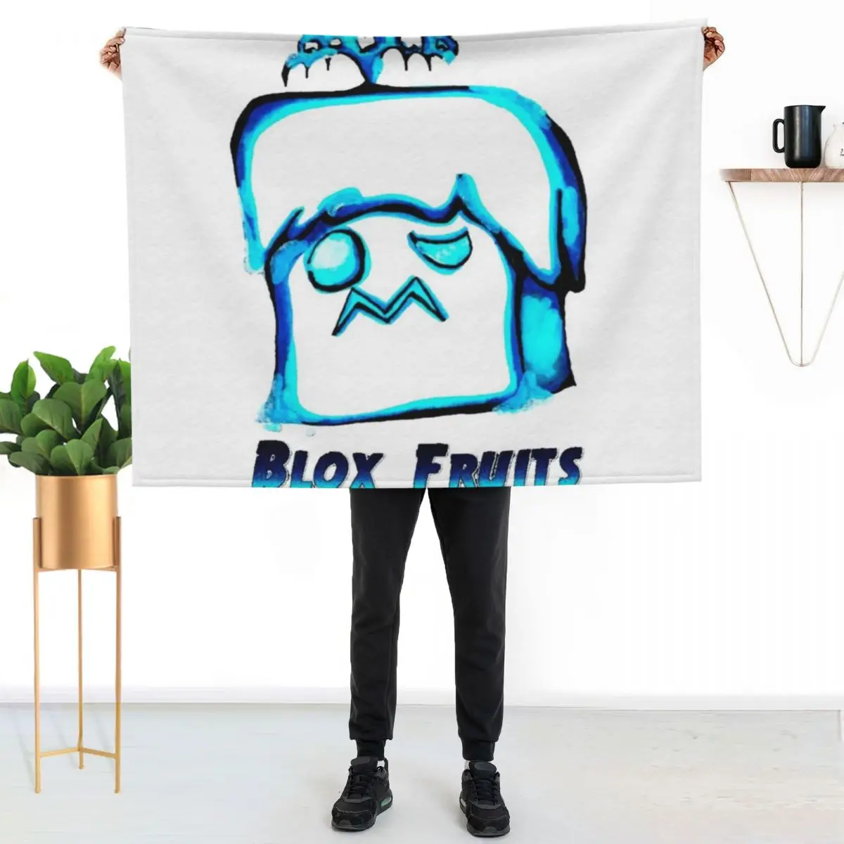 Blox Fruits: Blizzard Fruit (boiz 1) Throw Blanket Cozy Throw Blanket for Bed Sofa Chair