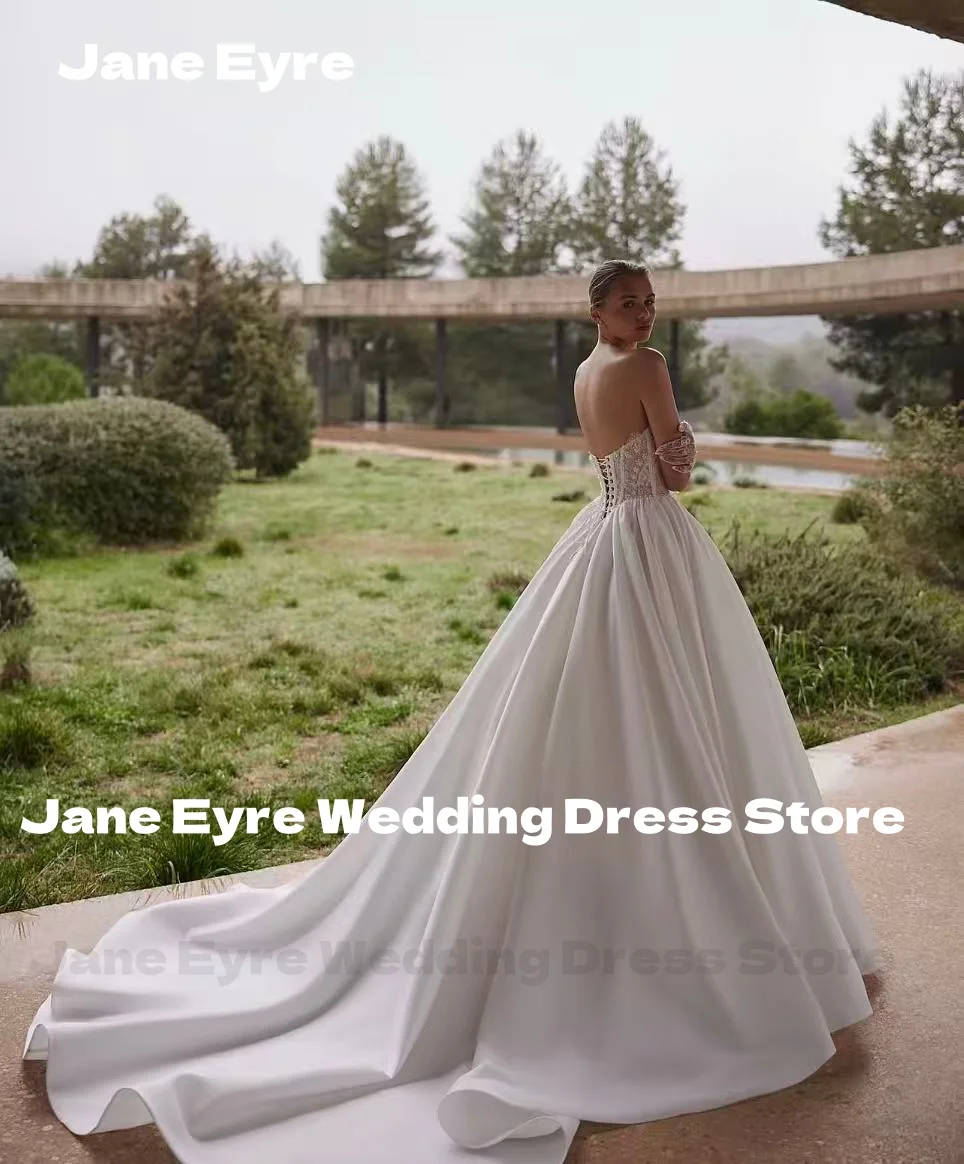 Onelife luxuoso sem alças vestidos de casamento elegante apliques vestidos de noiva graciosos até o chão vestidos de novia