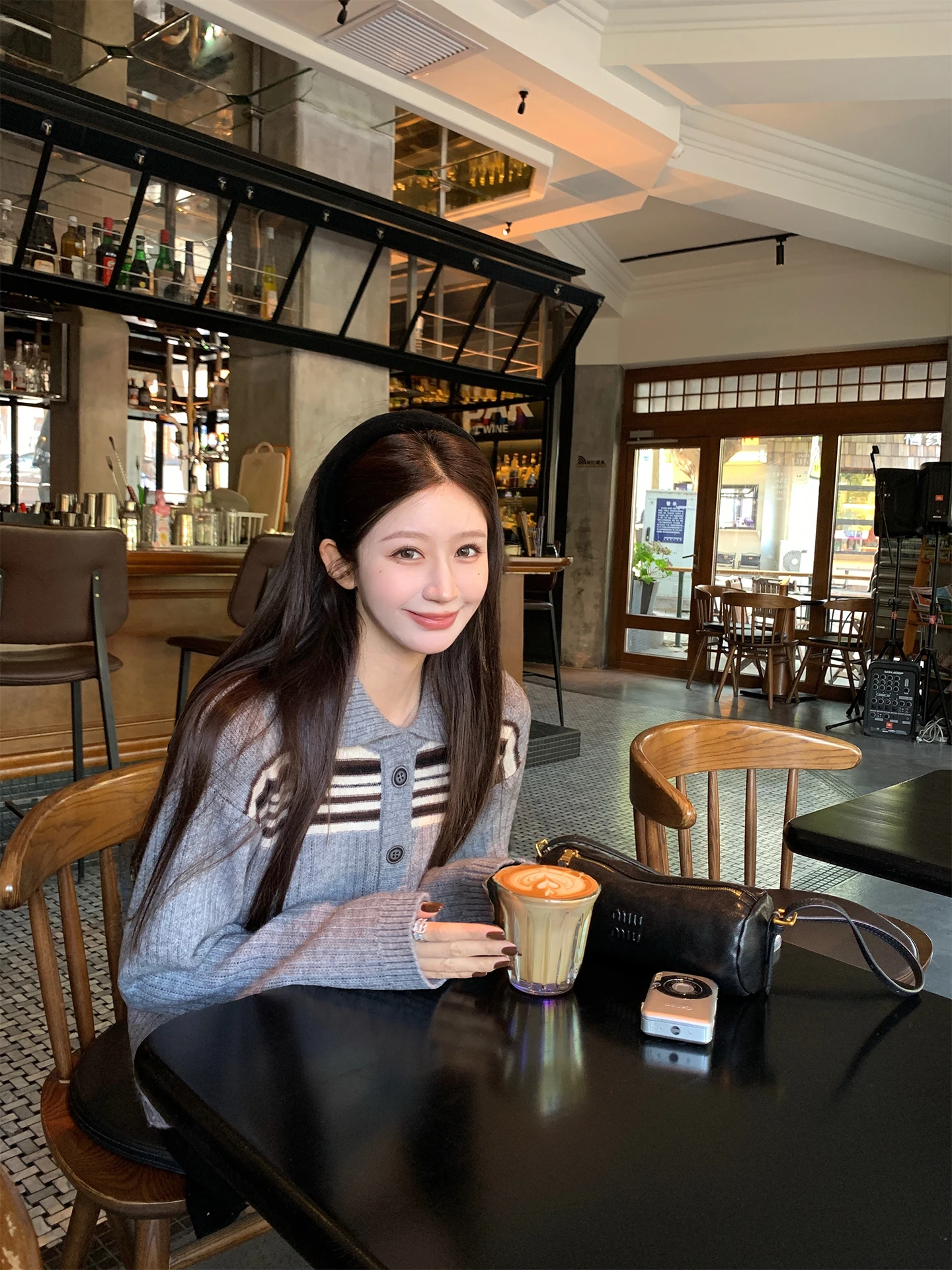 

Винтажный вязаный кардиган YANUOYU с длинными рукавами, женский, в полоску, шерстяной, на пуговицах, повседневный, для работы, стандартной длины