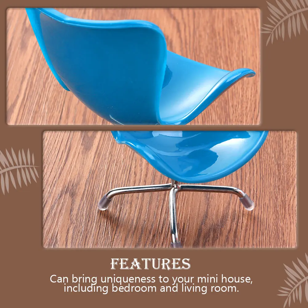 2 stuks mini-computerstoel kunststof miniatuur huisaccessoire voor slaapkamer woonkamer decor simulatie kleine meubelcollectie