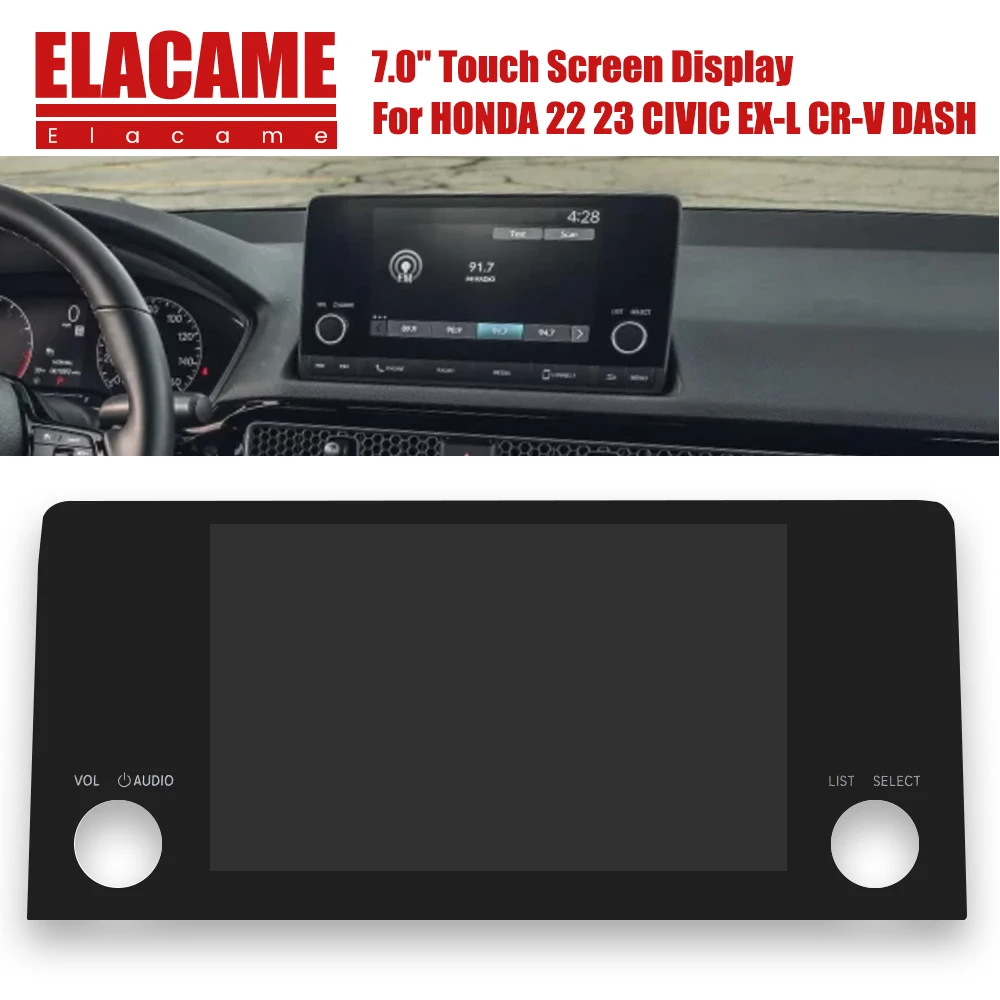 

7" inch Replacement LCD Display For HONDA 22 23 CIVIC EX-L CR-V DASH Car Touch-screen 8A100-T20-A22