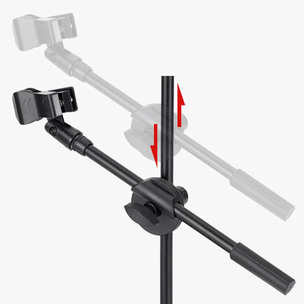 

2pcs Universal Microphone Clamp Holder Adjustable Mic Stand Clip Mount For Desktop Floor Live Streaming Bracket Accessory