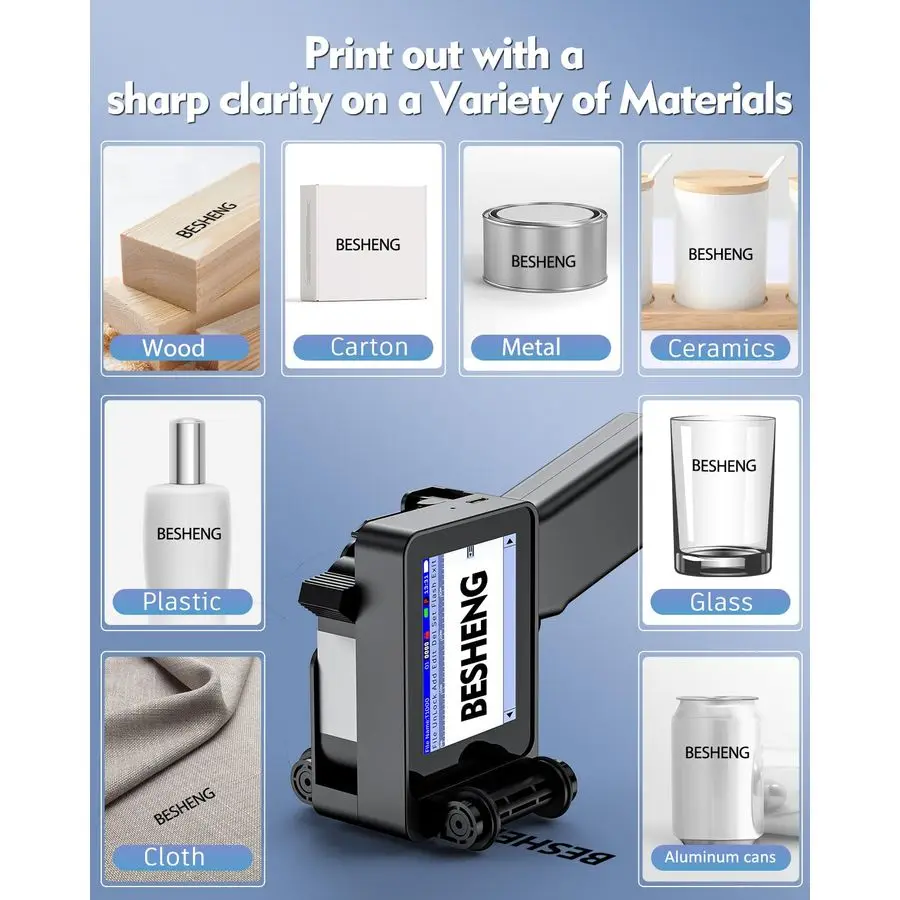 طابعة نافثة للحبر، طابعة رموز الدفعة لرقم صورة وقت QRCode، طابعة تاريخ صغيرة مع خرطوشة حبر سريعة الجفاف سعة 42 مل لـ Ma #3