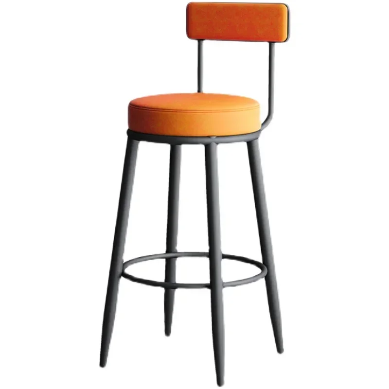 Metal Modern Bar Chairs Dining Room Luxury Black High Quality Bar Stool Leather European Taburetes De Bar Home decoration