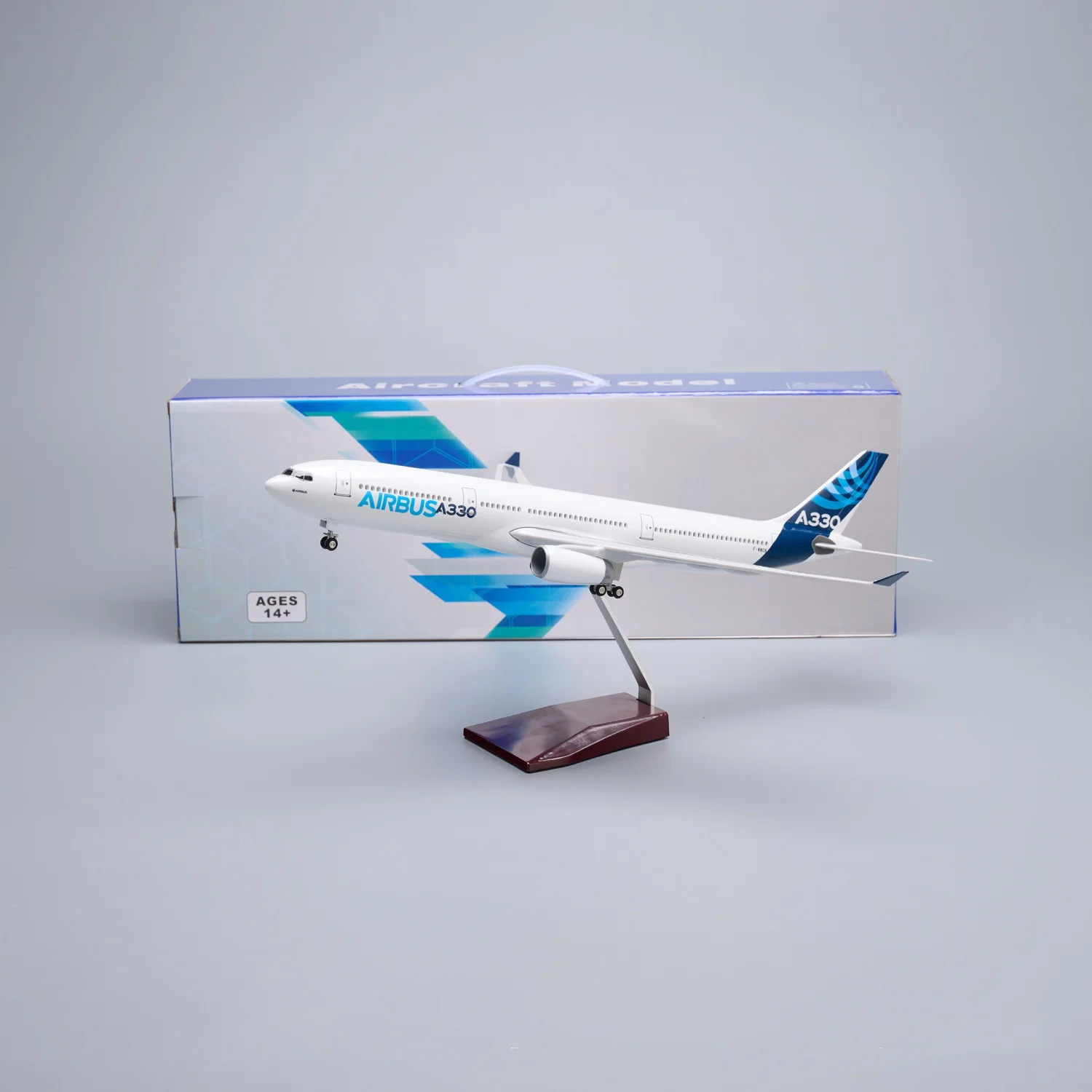 47cm Neo Prototype A330-300 Airline Resin Plane Model With Landing Gear Led Light Souvenir Hobby Collection Aircraft