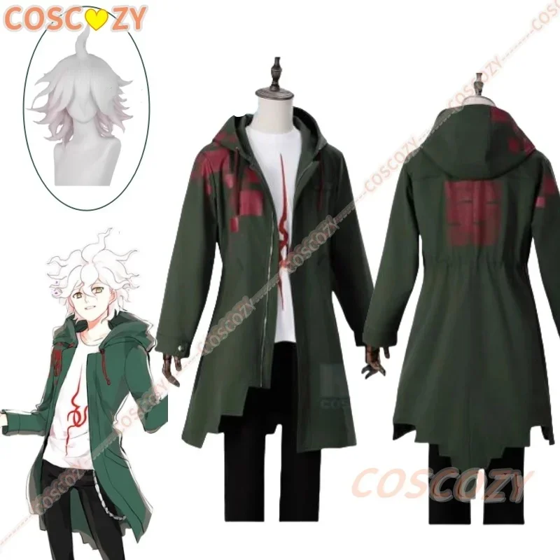 CHIOS Anime Super Danganronpa 2 Nagito Komaeda Cosplay Costumes Jacket Wig Halloween Costume Anime Figure Clothes SuitCHIOS