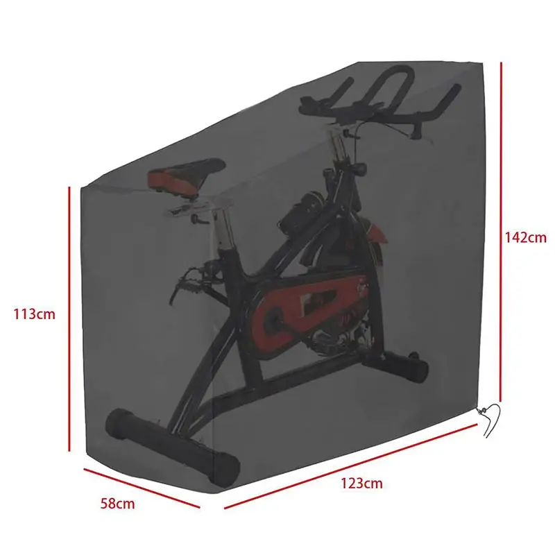 Multi-Function Exercise Bike/Spinning Cover,Indoor & Outdoor Waterproof Dustproof,Black Furniture-Grade Bicycle Protector Cover