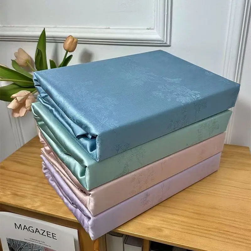 100s 100% Eucalyptus Lyocell Jacquard Fitted Sheet With Elastic Band Twin Queen King Bedding Single Double Bedsheet Pillowcase