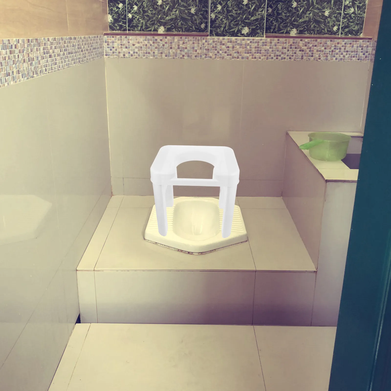 

Toilet Step Stool Durable PP Material Adult Toilet Seat Riser Comfortable Bathroom Stool for Pregnant Women Elderly
