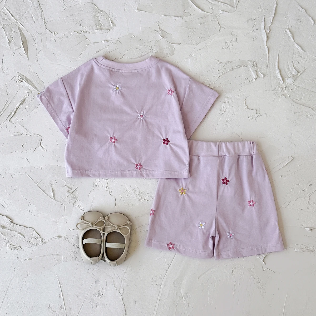 Ins New Baby Girls Clothing Casual 2PCS Summer Newborn Sets Cotton Small Flower Print Short Sleeved T-shirt+Shorts 0-3Y Infant