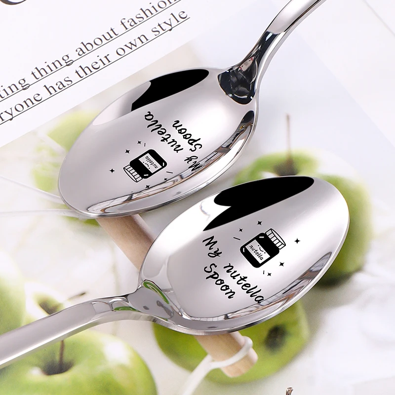 

1Piece Tableware Spoon Stainless Steel Spoon Christmas Coffee Spoon High Quality Dessert Tea Ice Cream Fruit Spoon Tablewre