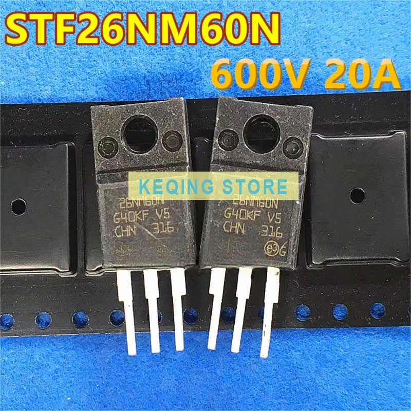 10PCS Used+Not NEW+Send after Measure Original imported disassembly machine high power STF26NM60N  TO-220F N channel 600V/21A