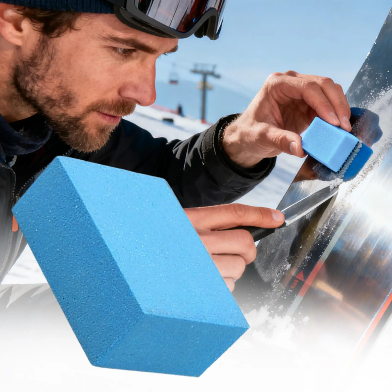 

Rubber Abrasive Stone Ski Tuning Equipment Edge Grinding Rubber Block Stone for Competition Preparation Daily Maintenance