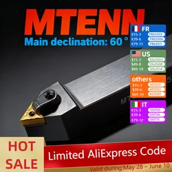 MTENN2020K16 MTENN1616H16 MTENN2525M16 External Turning Tool Holder TNMG16 Carbide Inserts MTENN Lathe Cutting Machine Tools Set