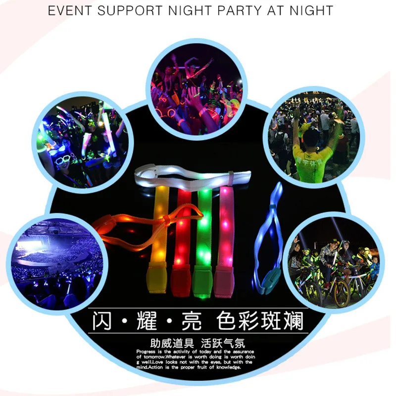 100 PCs, LED Flash Wristbands, with 33 Key Remote Control 33 Key, DMX RGB Nylon Bracelets, 500m Radius, Party Event, With DMX512