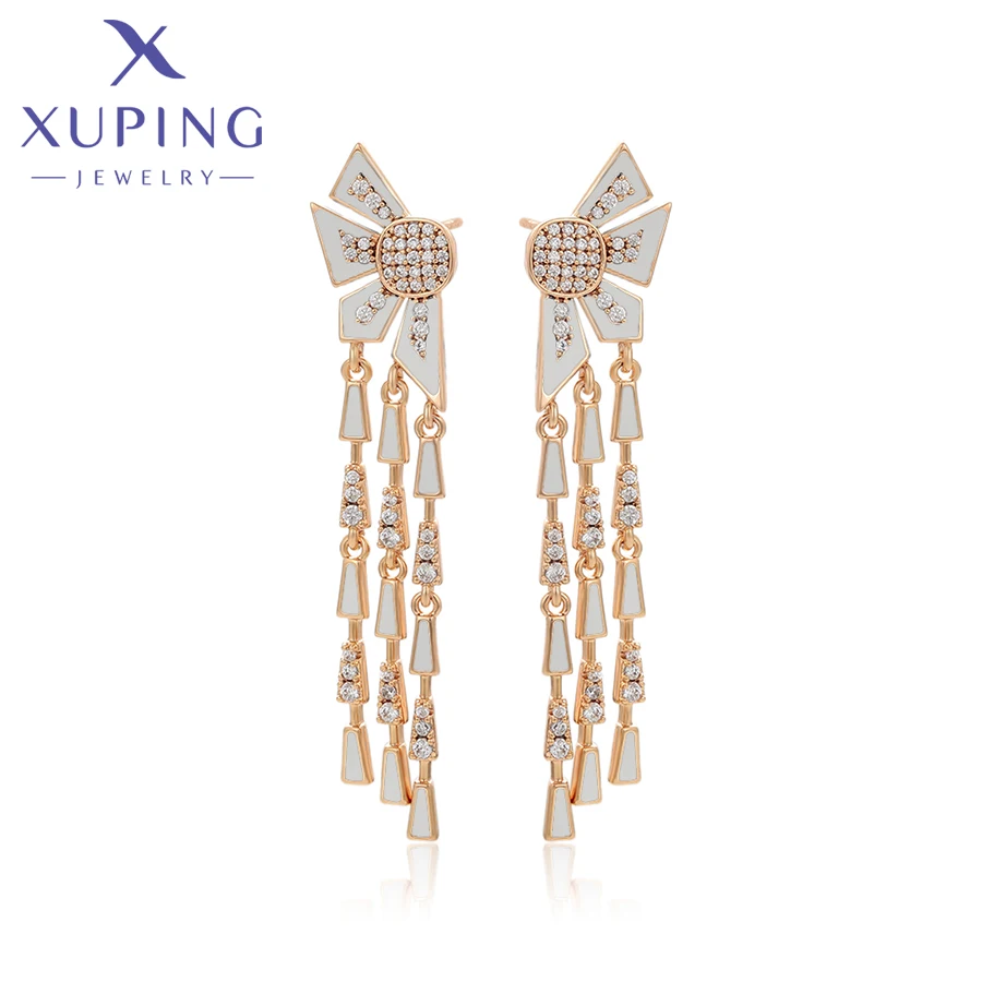 Xuping Jewelry Neu eingetroffene traditionelle Tropfenohrringe mit goldfarben plattierten Ohrringen für Damen, Schmuck, Geschenk, X001053302 – Detail 9