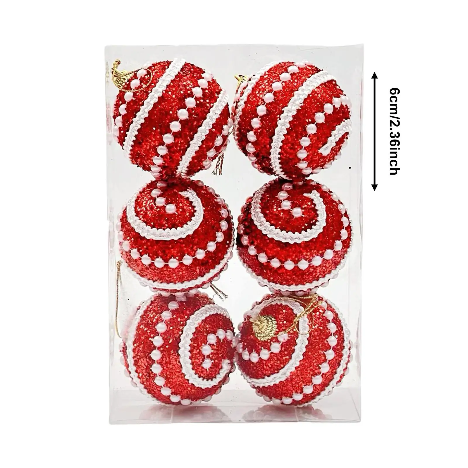 6 pçs enfeites de suspensão de natal pingentes charme bola de natal ornamentos decorativos pendurado enfeites para porta de casamento quintal varanda