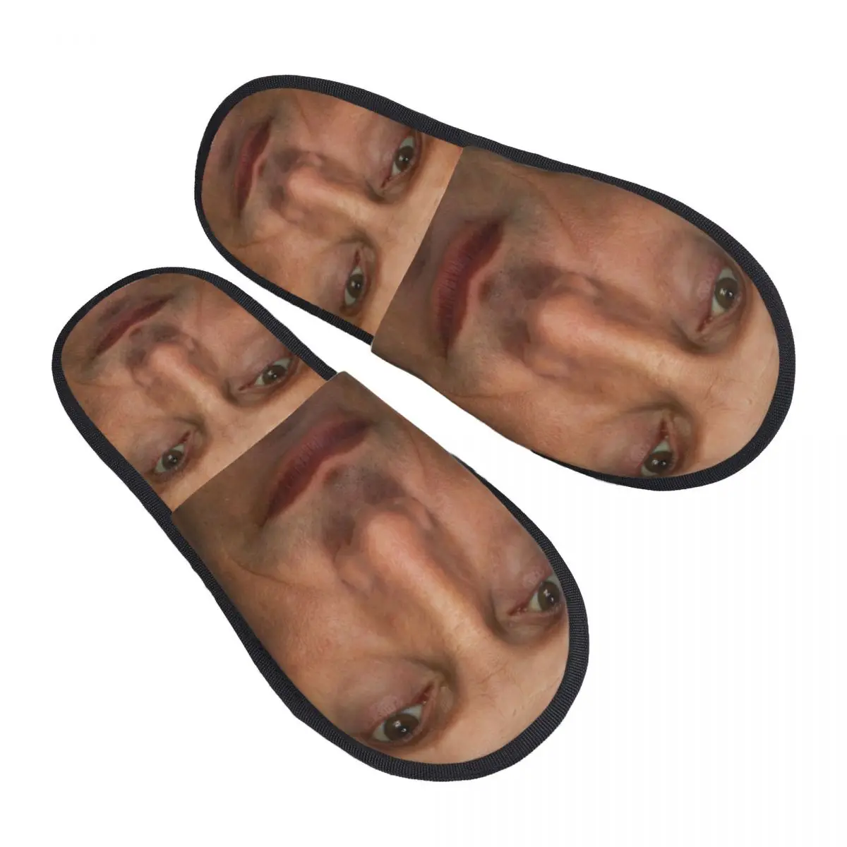 Custom Print Women Mads Mikkelsen Face House Slippers Cozy Warm Hannibal TV Show Memory Foam Fluffy Slipper Indoor Outdoor Shoes