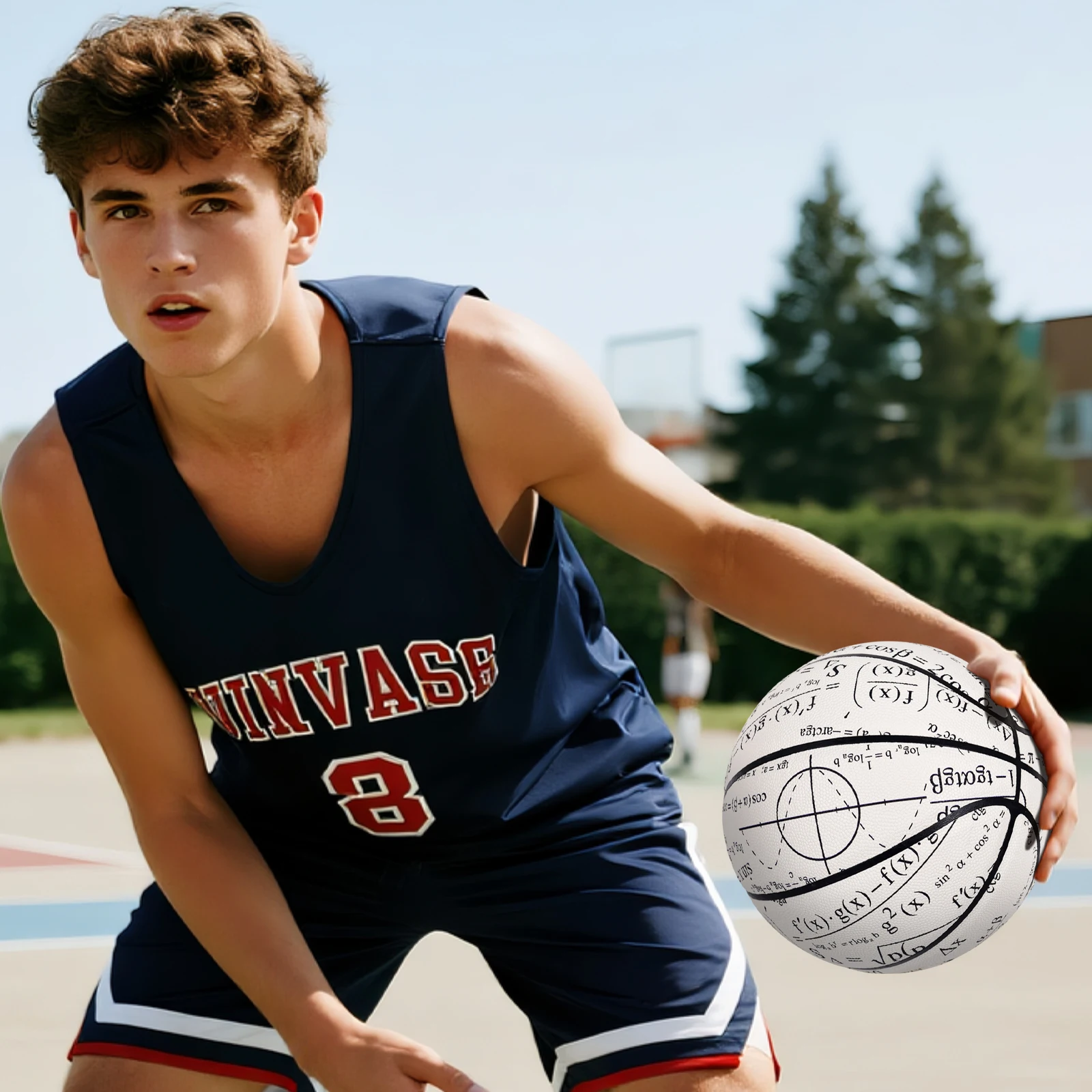 كرة سلة متوهجة في الظلام مقاس 6/7 كرة مضيئة للأطفال والمراهقين والكبار - توهج أزرق للألعاب الخارجية - هدايا عيد ميلاد رياضية ليلية #6