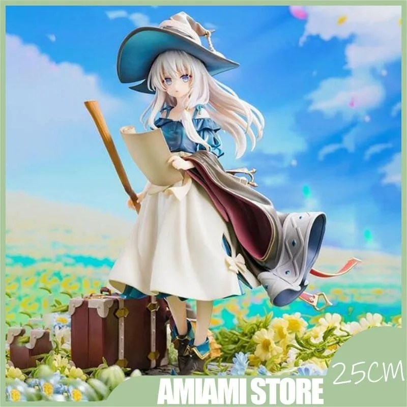 

25cm Wandering Witch: The Journey of Elaina Action Figures Anime Kawaii Girl Early Summer Blue Sky Collection Dolls Toys Gifts