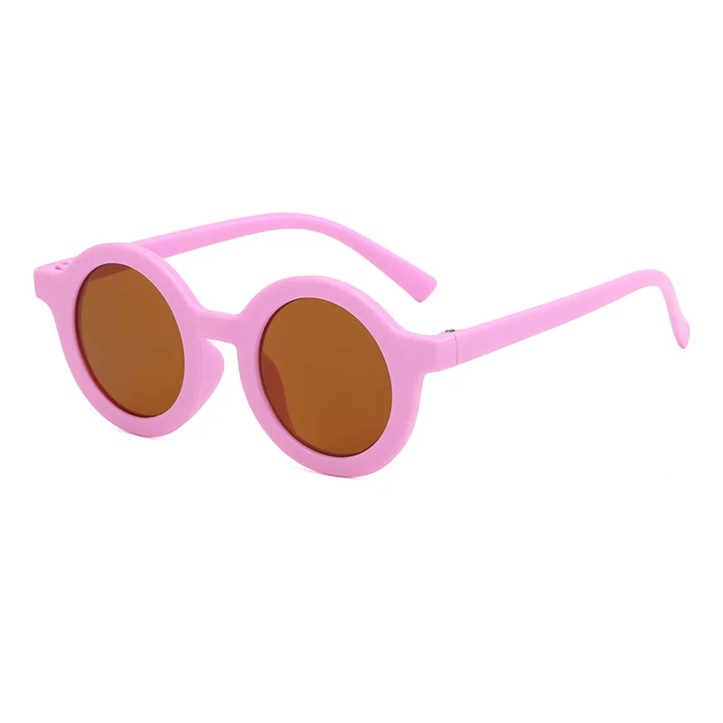 Round Frame Children's Trendy Baby UV Protection Multi Color Optional Sunglasses