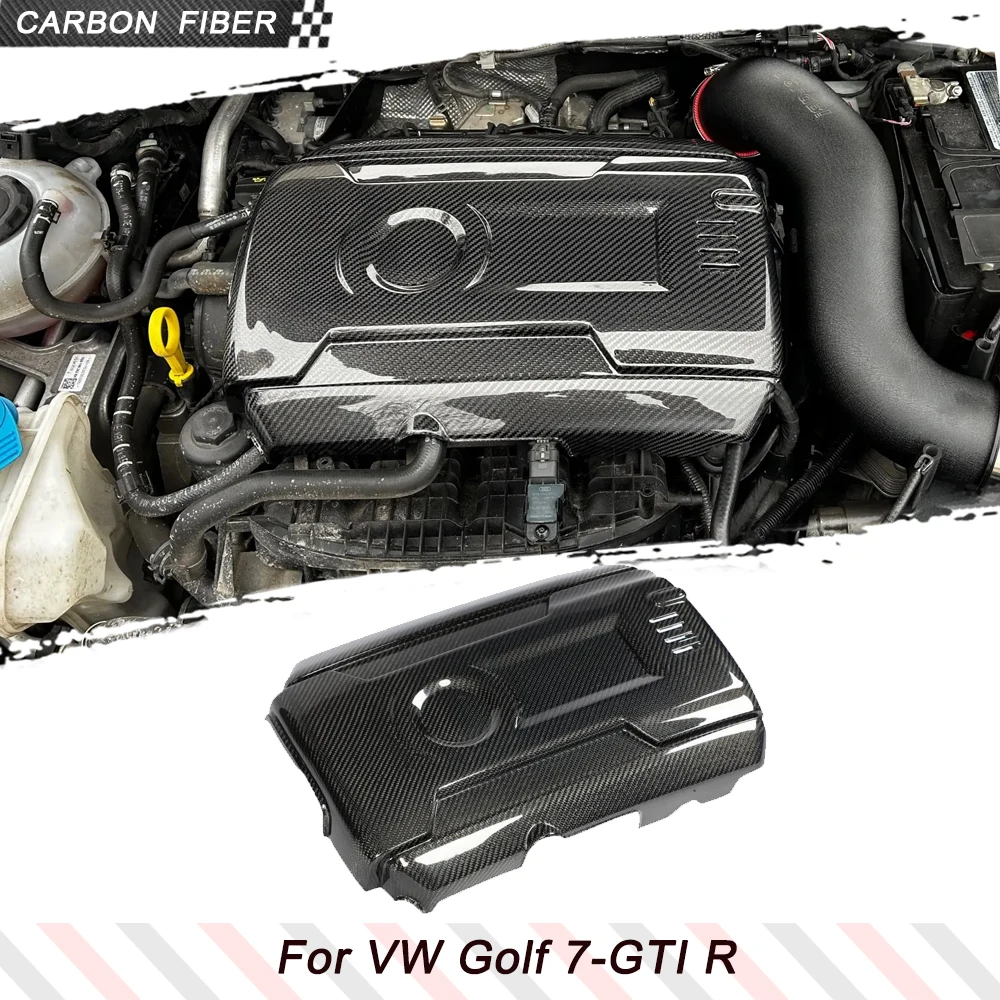 Carbon Fiber Car Engine Hood Bonnet Cover Cap for Volkswagen VW Golf 7 VII MK7 GTI R 2014 - 2017 No for Base or R-line Body Kits
