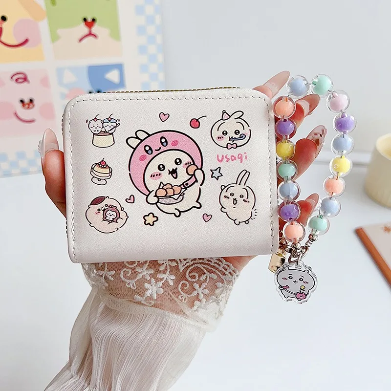 Jiyikawa Coin Purse Chiikawa Japan Cute Cartoon Card Purse Two-in-one Female Pendant Anti-lost Cute Little Eight Bank Card Bag